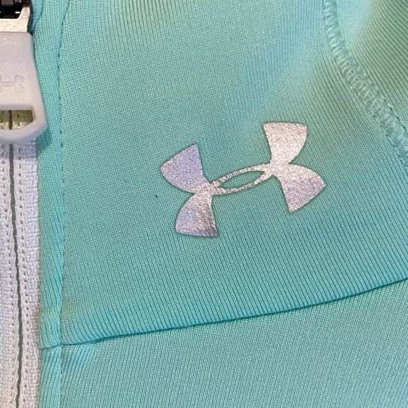 Under Armour Women’s Light Green Quarter Zip LS Top - Picture 2 of 7